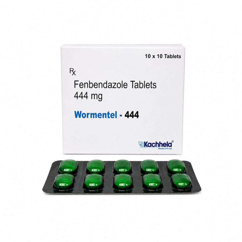 Wormentel 444 mg (Fenbendazole Tablets) 1 Wormentel 444 mg - Authentic Fenbendazole Tablets for Human Parasitic Treatment.