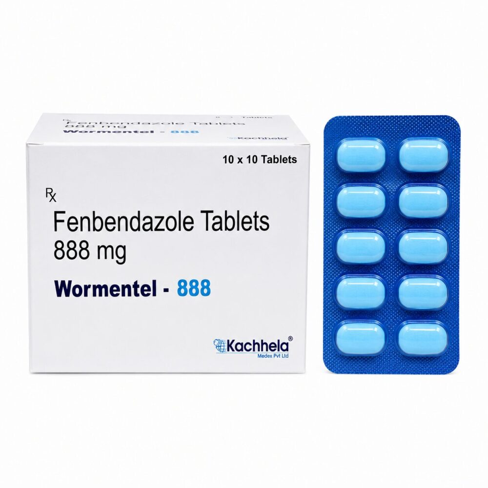 Wormentel 888 mg Human (Fenbendazole Tablets) 3 Wormental 888 mg - Authentic Fenbendazole 888mg Tablets for Parasitic Treatment.