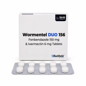 Wormentel Duo 156 mg - Authentic Fenbendazole and Ivermectin Combination Tablets for Parasitic Treatment.