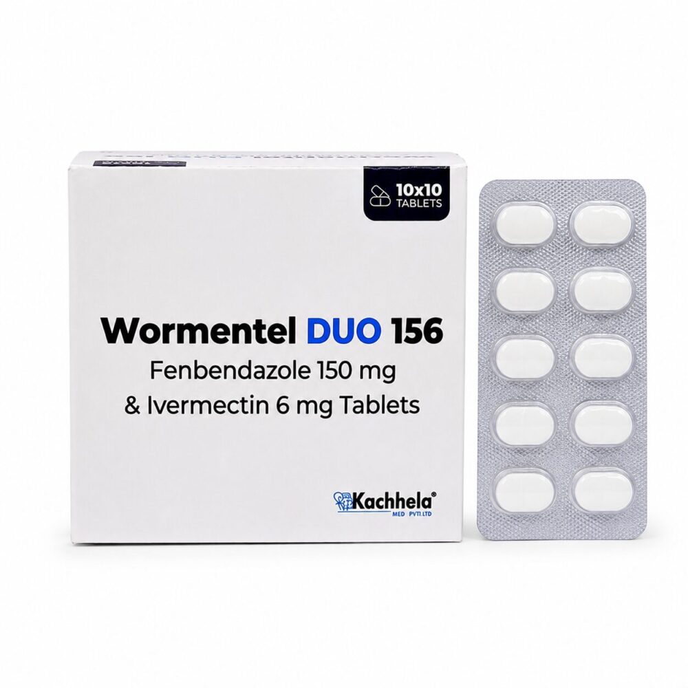 Wormentel Duo 156 mg (Ivermectin Combination Kit) 3 Wormental duo 156 mg - Authentic Fenbendazole and Ivermectin Combination Tablets for Parasitic Treatment.