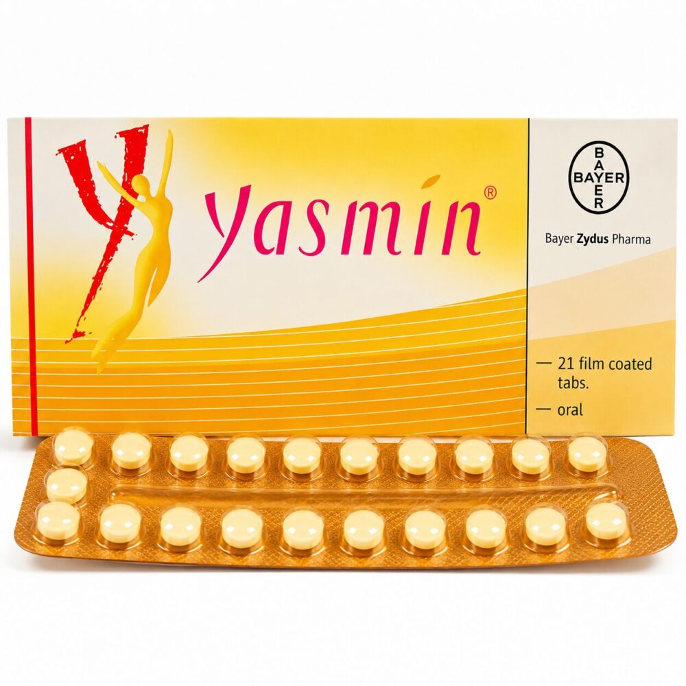 Yasmin (Ethinyl Estradiol/Drospirenone) 1 Yasmin (Ethinyl Estradiol/Drospirenone) front box with strip