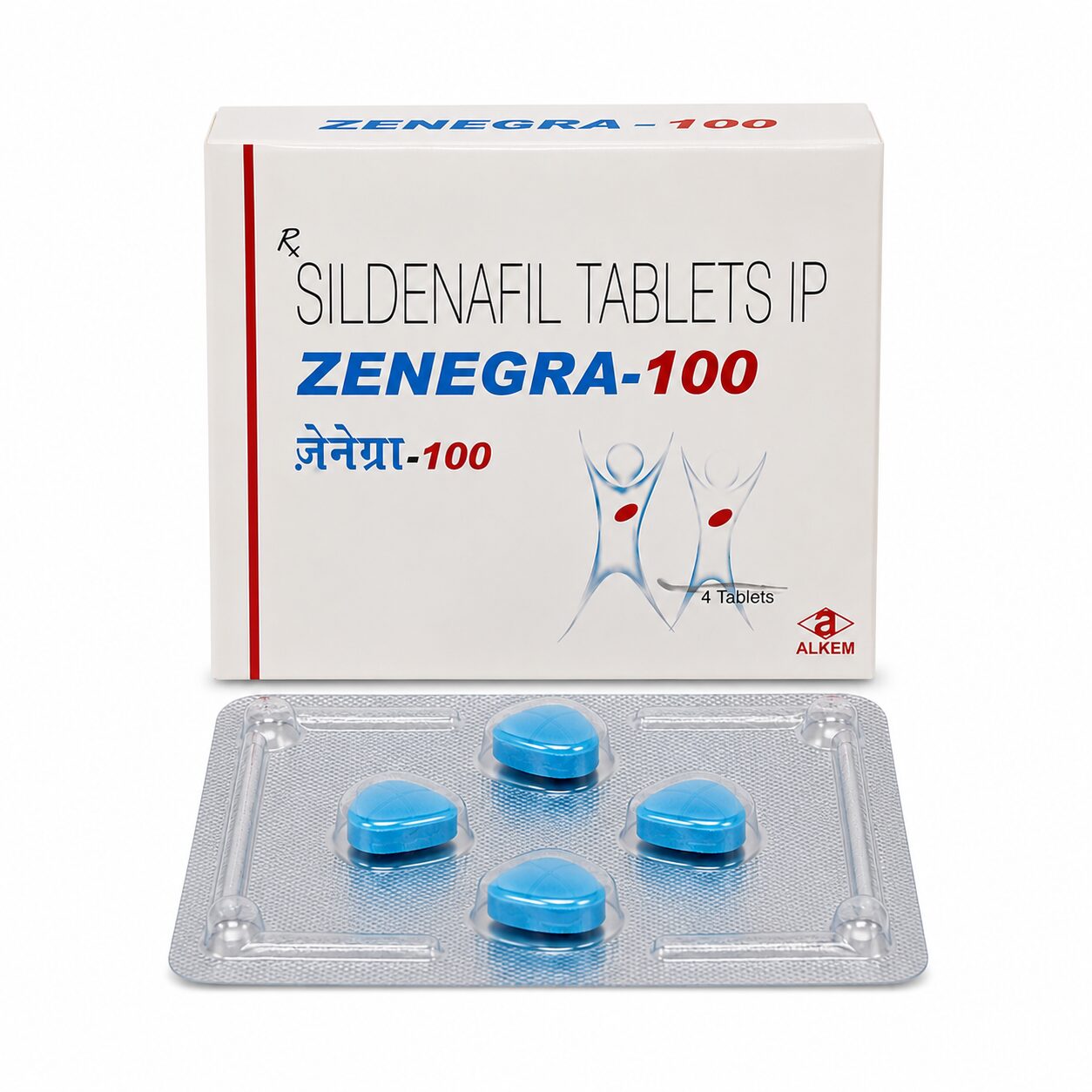 Zenegra 100 mg (Sildenafil Citrate) 1 Zenegra 100 mg front box with strip