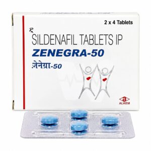 Zenegra 50 mg front box with strip