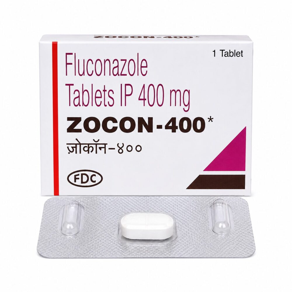 Zocon 400 mg (Fluconazole) 2 Zocon 400 mg (Fluconazole) front box with strip