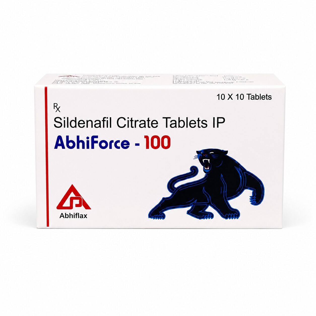 Abhiforce 100 mg (Sildenafil Citrate) 2 Abhiforce 100 mg front box