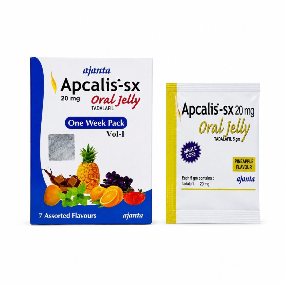Apcalis SX 20 mg Oral Jelly (Tadalafil Oral Jelly) 1 Apcalis SX 20 mg Oral Jelly- Authentic Tadalafil Jellies for Fast Absorption