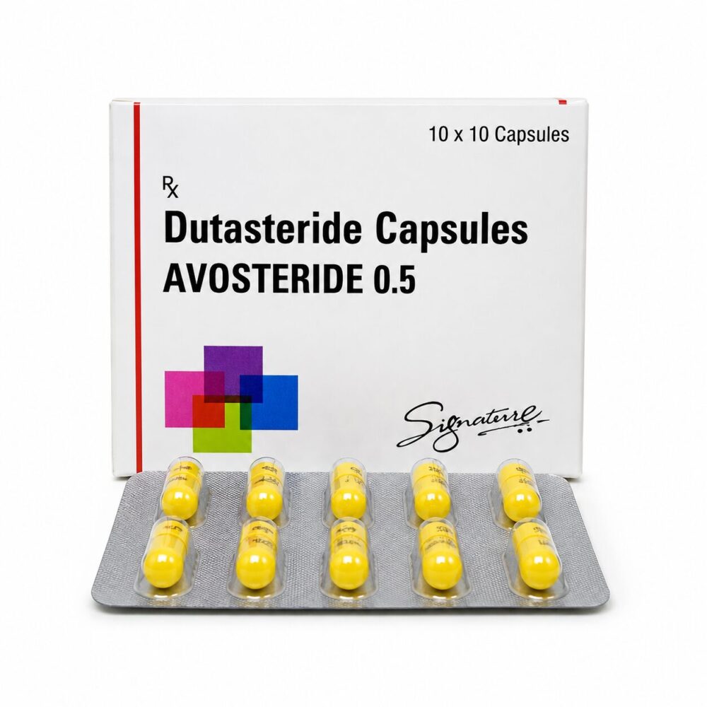 Avosteride 0.5 mg (Dutasteride) 1 Avosteride 0.5 mg (Dutasteride) FRONT BOX WITH STRIP