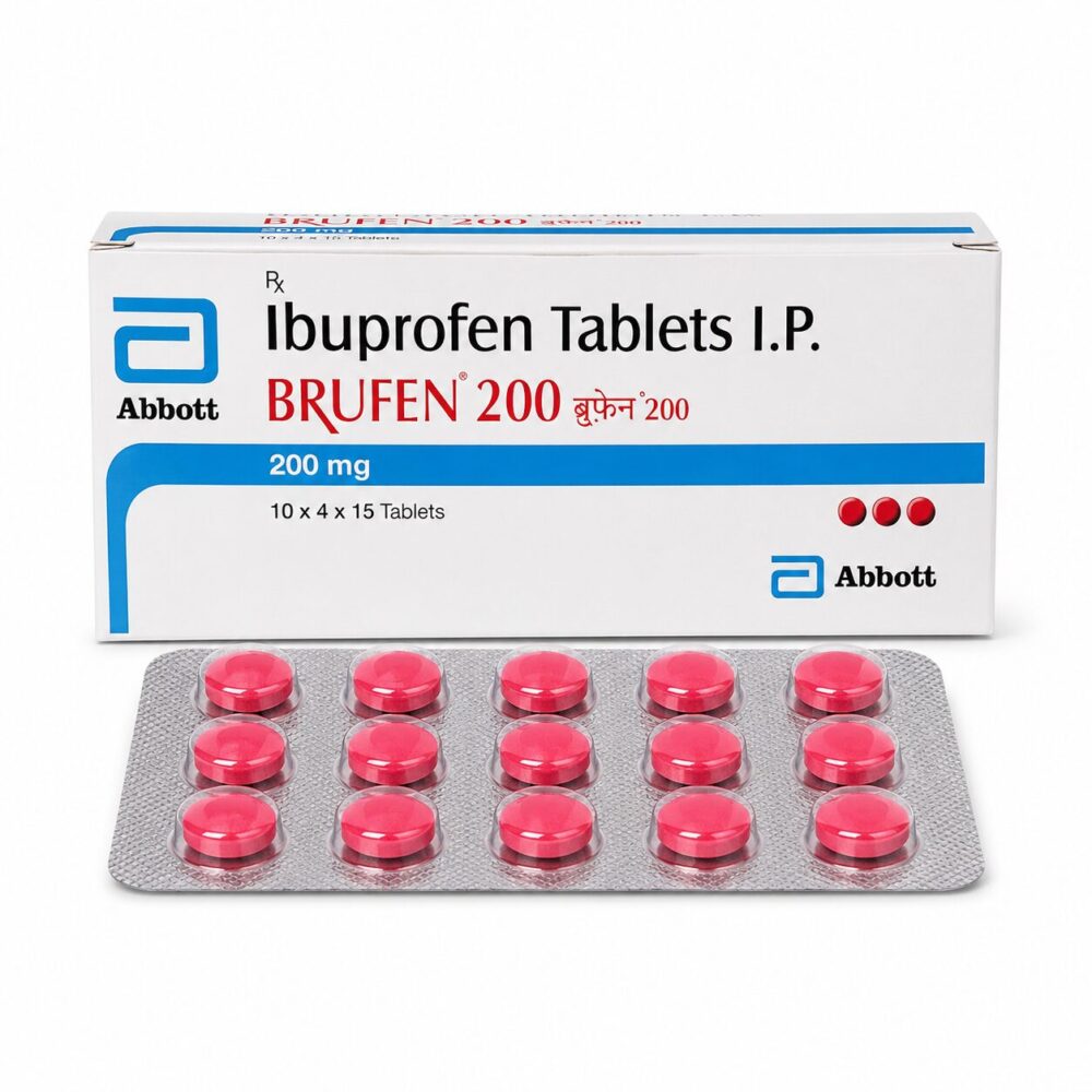 Brufen 200 mg (Ibuprofen) 2 Brufen 200 mg (Ibuprofen) front box with strip
