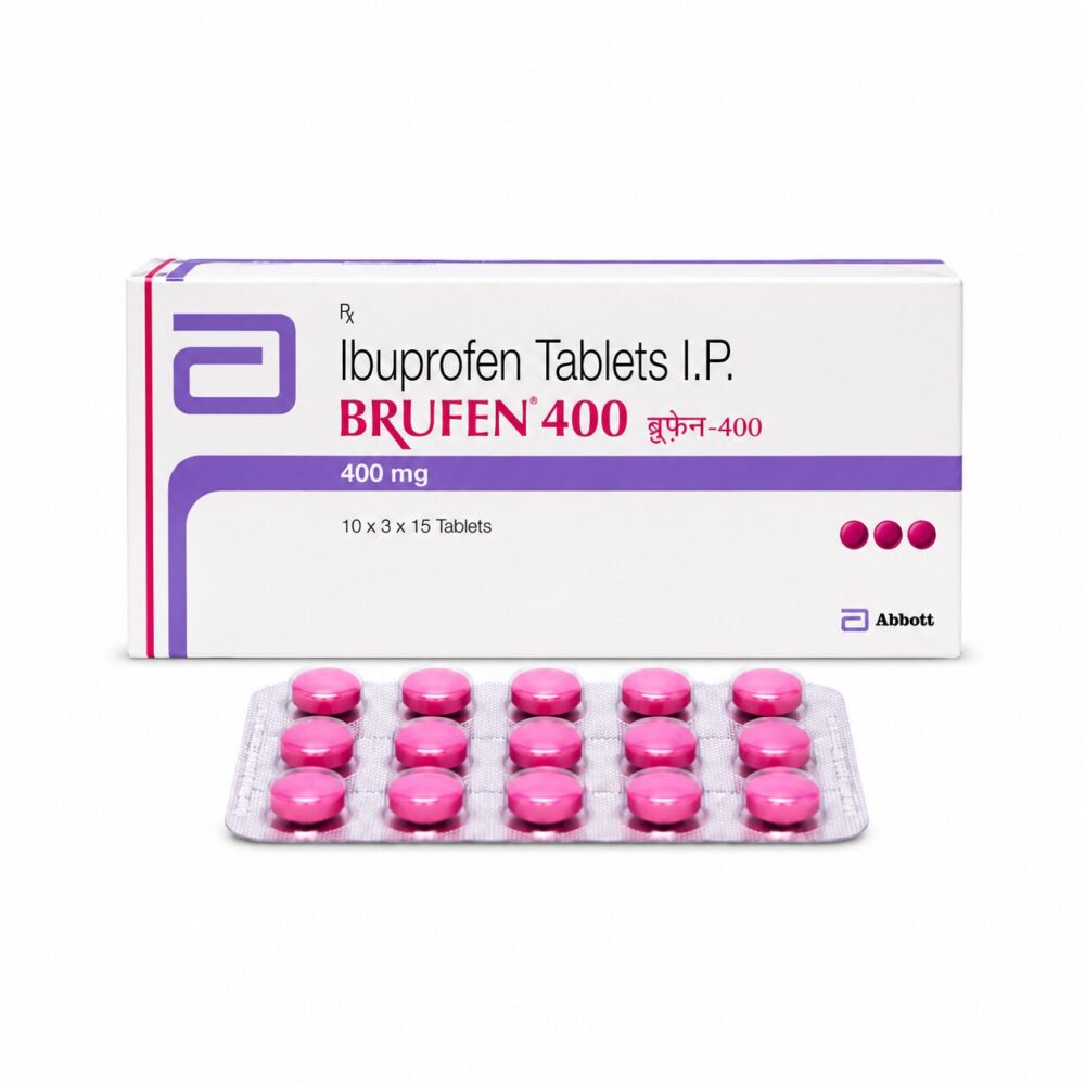Brufen 400 mg (Ibuprofen) 2 Brufen 400 mg (Ibuprofen) front box with strip