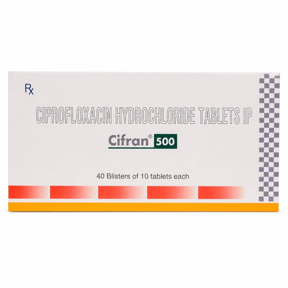 Cifran 500mg Tablet (Ciprofloxacin) 2 Cifran 500mg Tablet (Ciprofloxacin) front box
