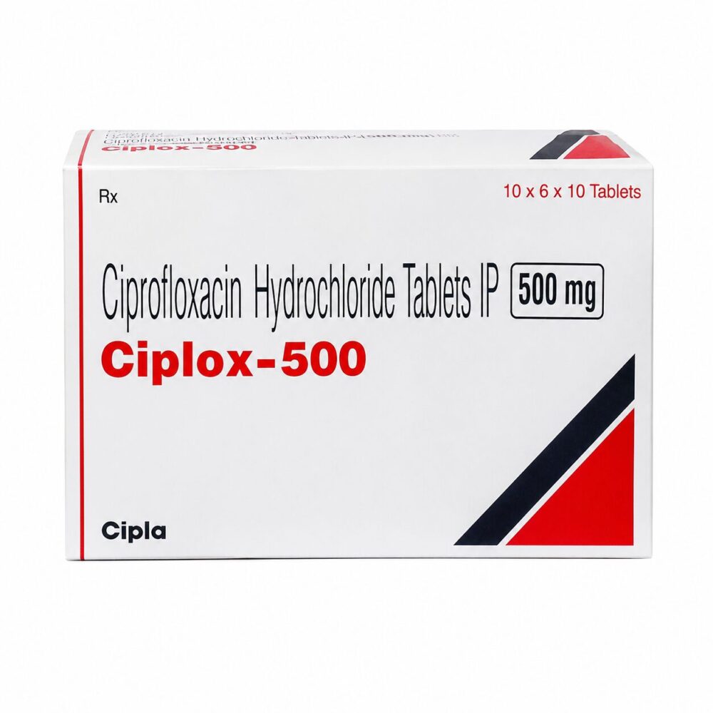 Ciplox 500 mg (Ciprofloxacin) 2 Ciplox 500mg (Ciprofloxacin) front box