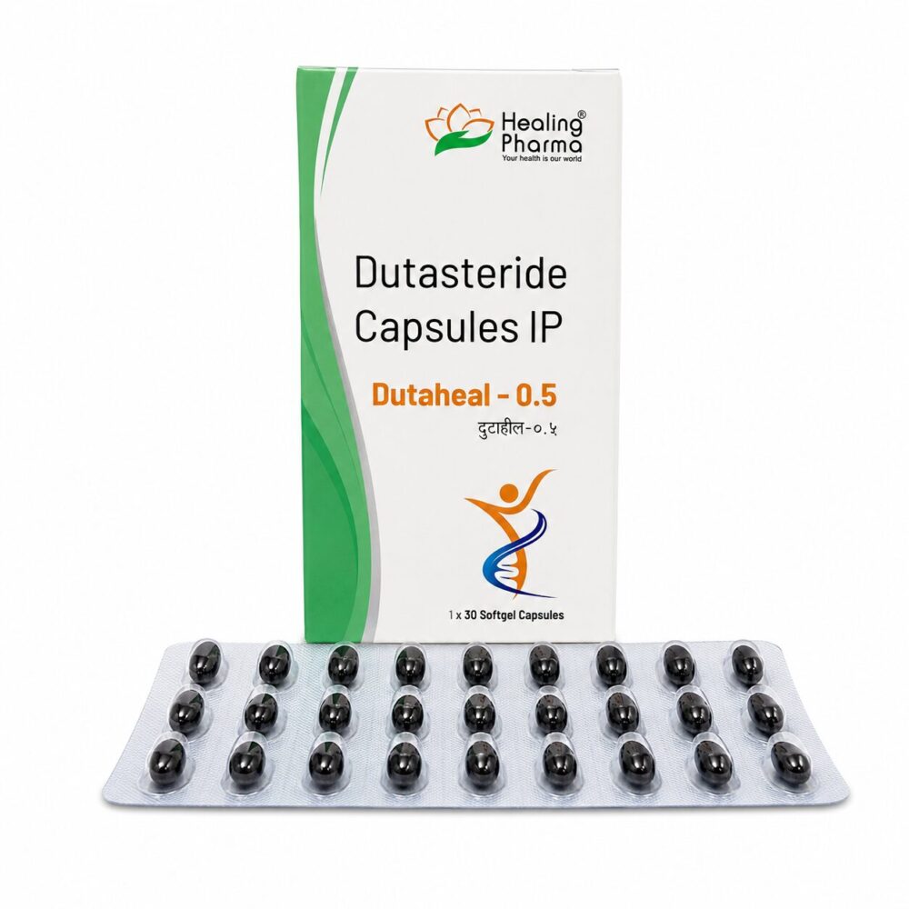 Dutaheal 0.5 mg Softgel Capsule (Dutasteride) 1 Dutaheal 0.5 mg Softgel Capsule (Dutasteride) front box with strip