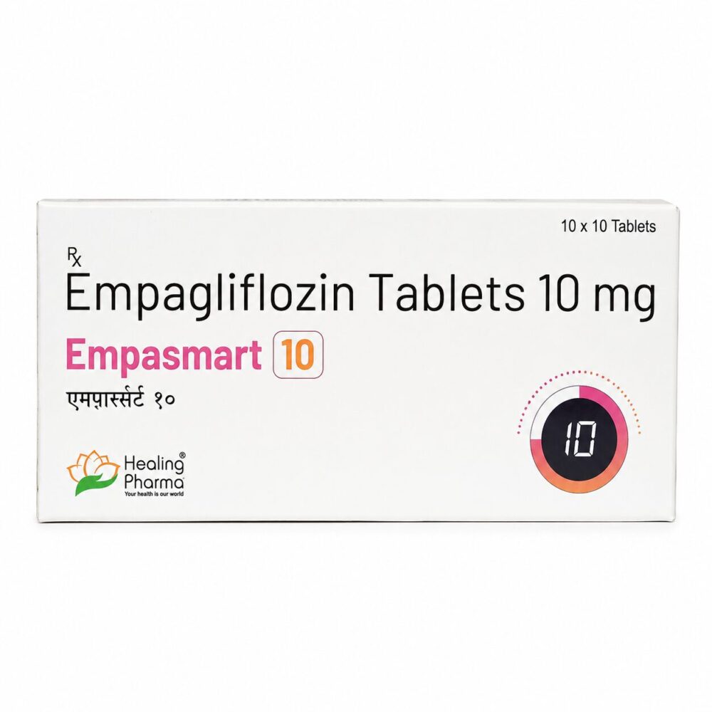 Empasmart 10 mg (Empagliflozin) 1 Empasmart 10 mg (Empagliflozin) front box