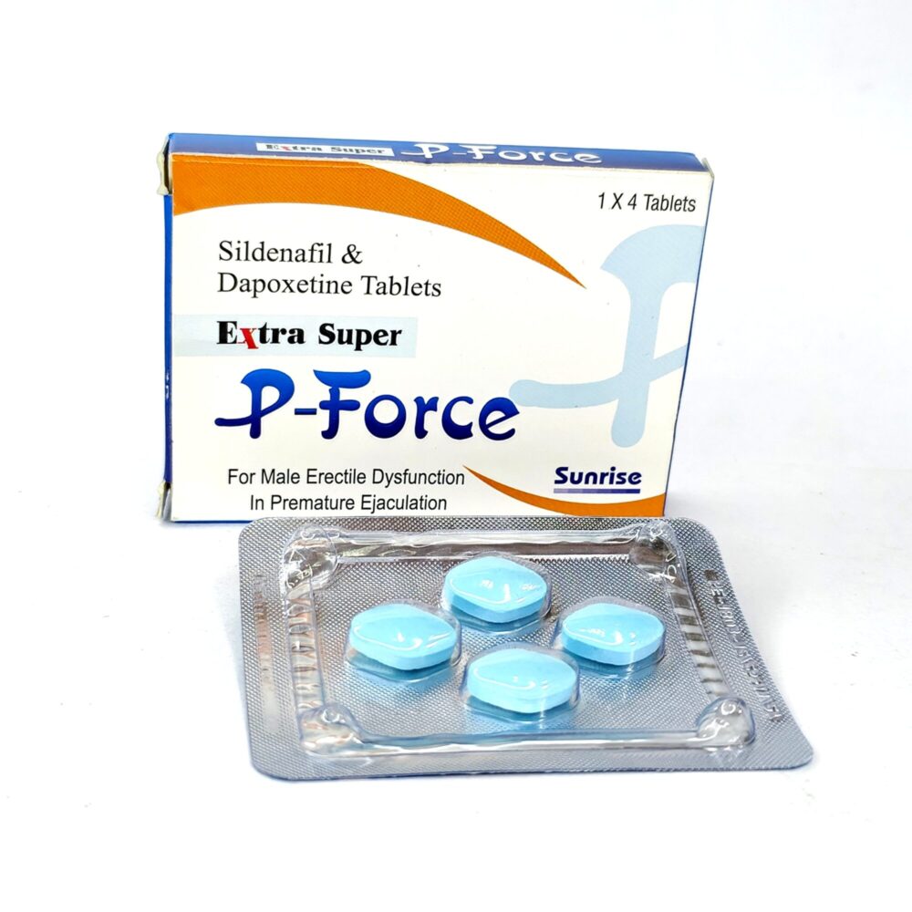 Extra Super P Force 200 mg (Sildenafil Citrate / Dapoxetine Tablets) 1 Extra Super P Force 200mg - Authentic High-Potency Sildenafil and Dapoxetine Tablets.