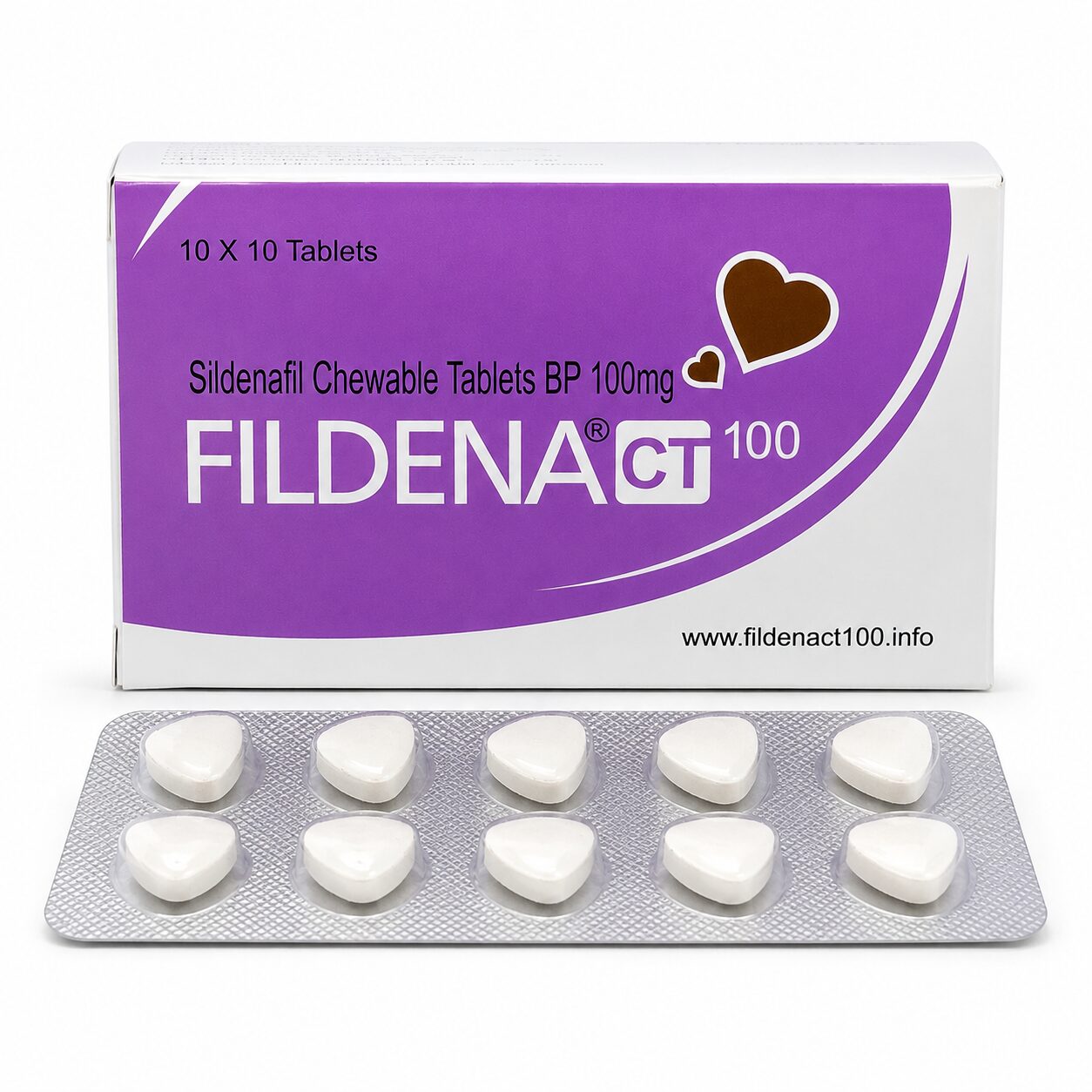 Fildena CT 100 mg (Sildenafil Citrate Chewable) 1 Fildena CT 100 mg Chewable Sildenafil Citrate Tablet