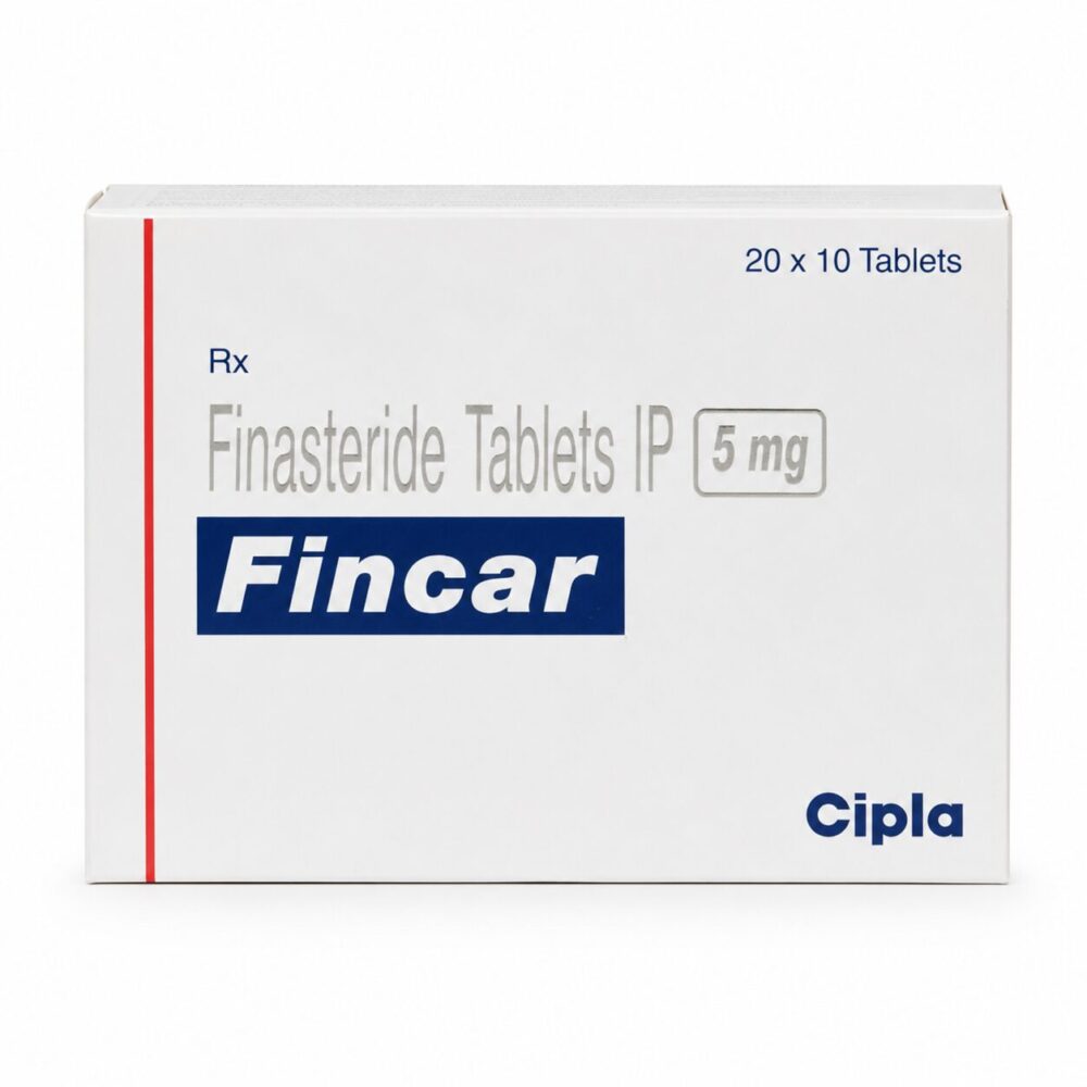 Fincar 5 mg (Finasteride) 2 Fincar 5mg (Finasteride) front box