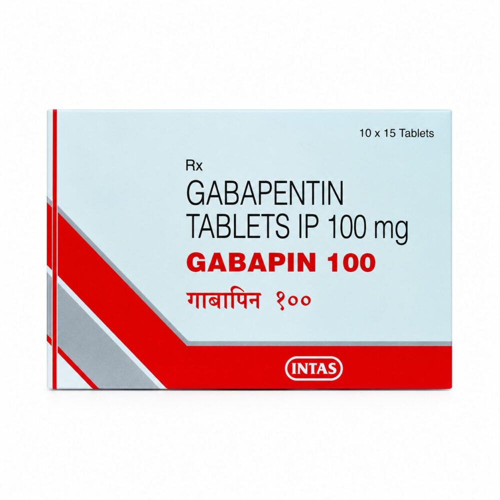 Gabapin 100 mg Tablet (Gabapentin) 1 Gabapin 100 mg Tablet (Gabapentin) front box