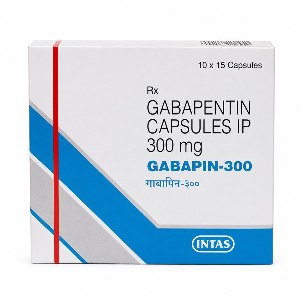 Gabapin 300 mg Capsule (Gabapentin) 1 Gabapin 300 mg Capsule (Gabapentin) front box