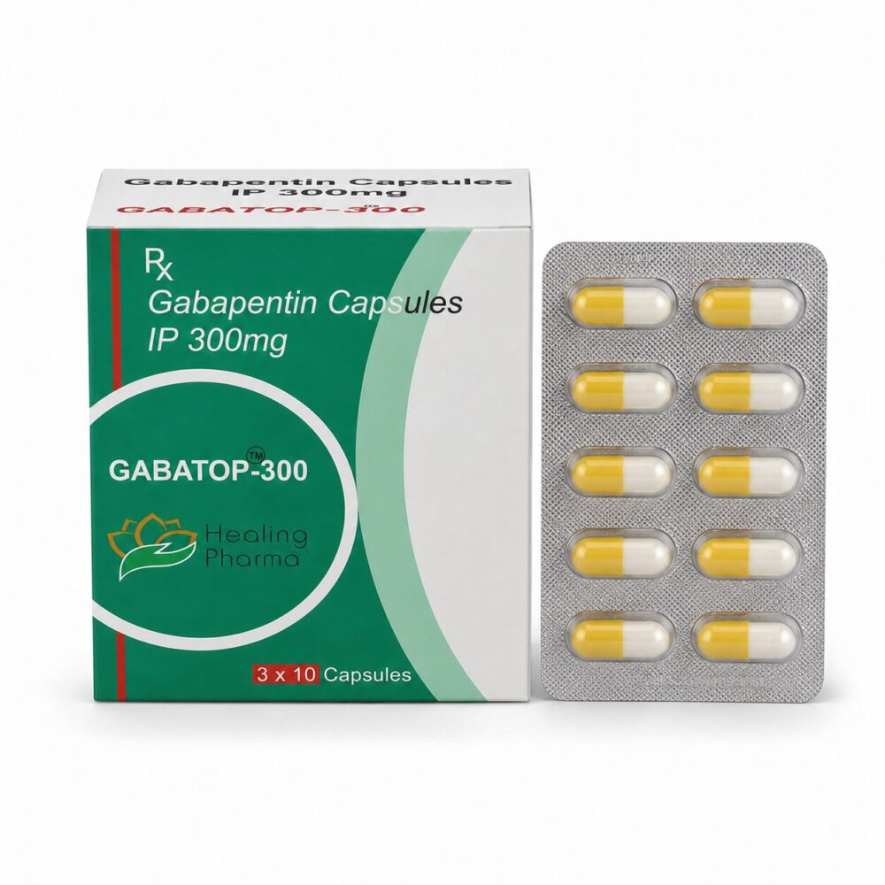 Gabatop 300 mg Capsule (Gabapentin) 3 Gabatop 300mg Capsule (Gabapentin) front box with strip