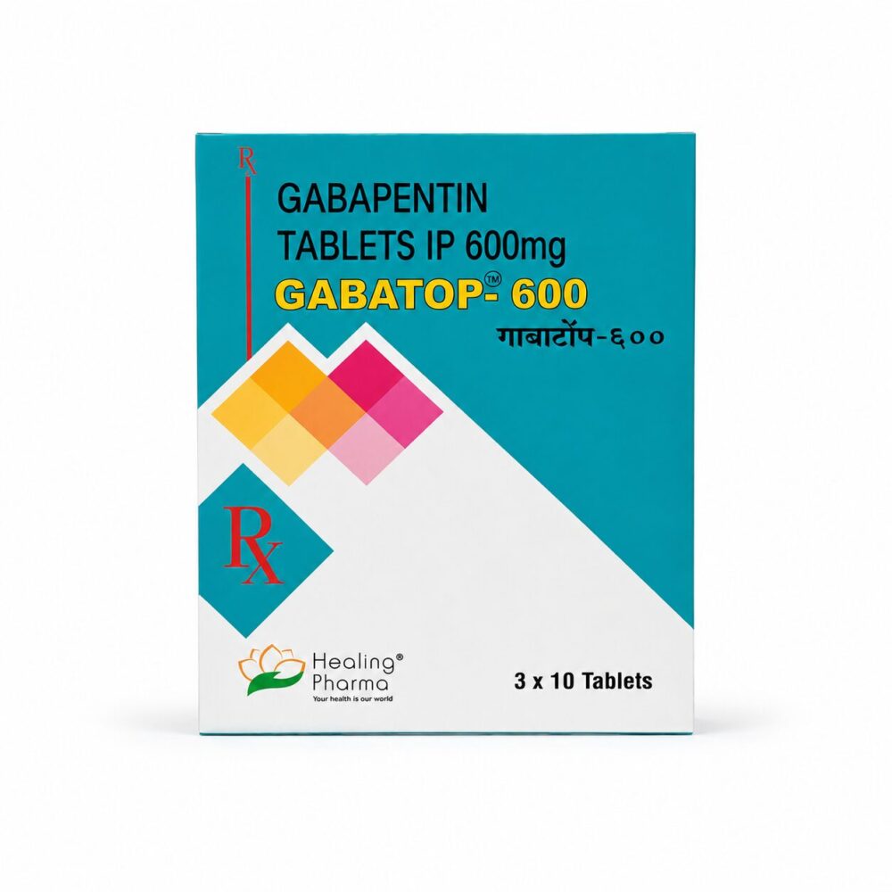 Gabatop 600 mg Tablet (Gabapentin) 2 Gabatop 600mg Tablet (Gabapentin) front box