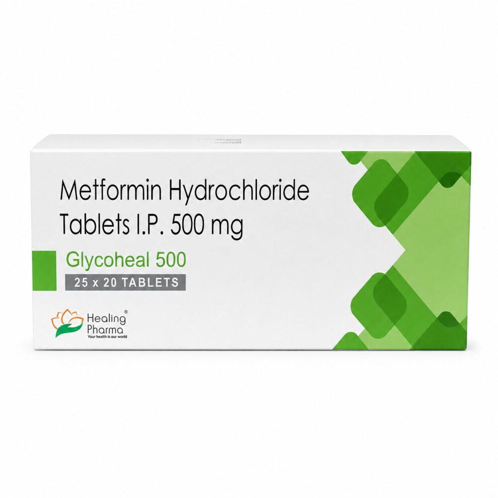 Glycoheal 500 mg (Metformin) 2 Glycoheal 500 mg (Metformin) front box