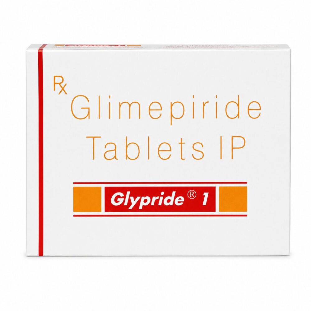 Glypride 1 mg (Glimepiride) 2 Glypride 1mg (Glimepiride) front box