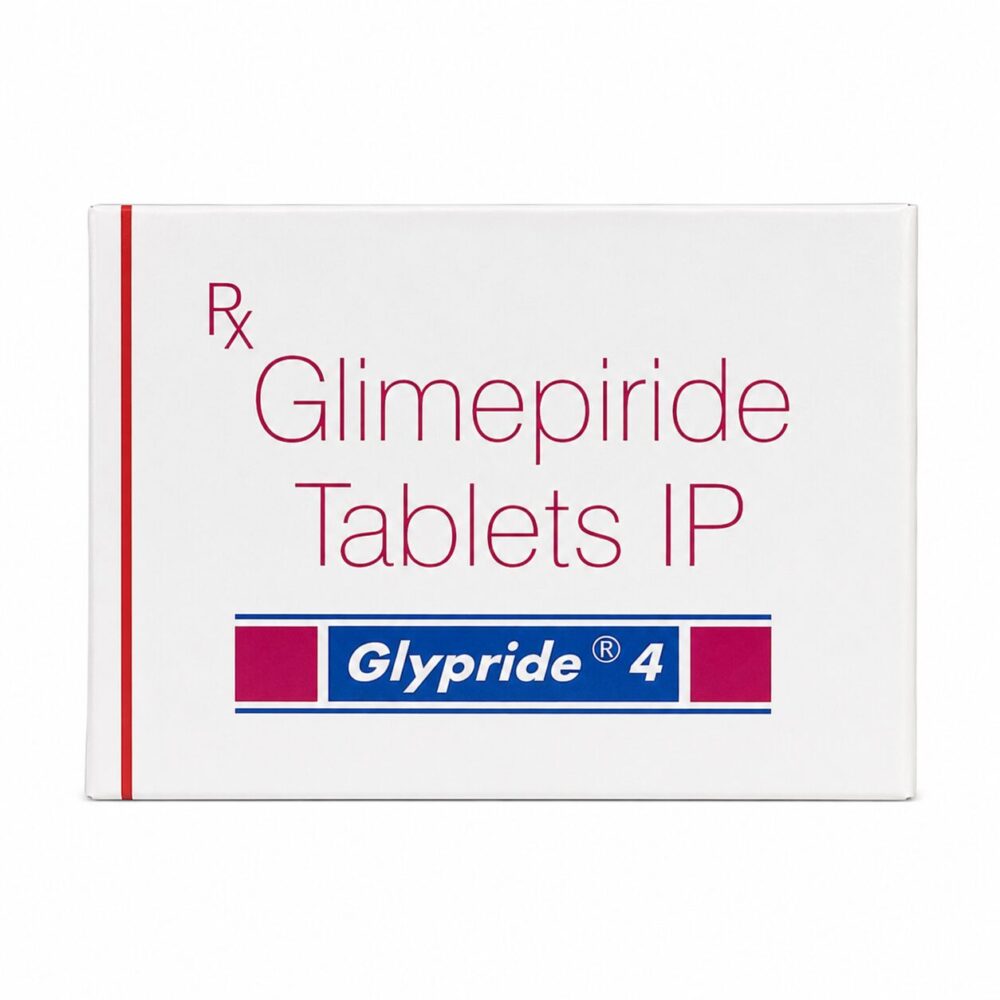 Glypride 4 mg (Glimepiride) 2 Glypride 4 mg (Glimepiride) front box