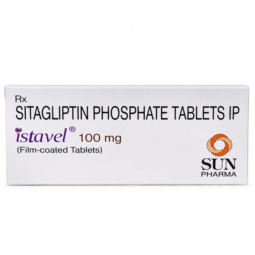 Istavel 100 mg (Sitagliptin) 2 Istavel 100 mg (Sitagliptin) front box