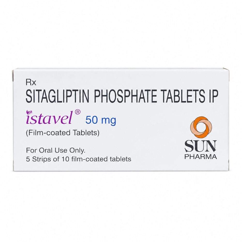 Istavel 50 mg (Sitagliptin) 2 Istavel 50 mg (Sitagliptin) front box