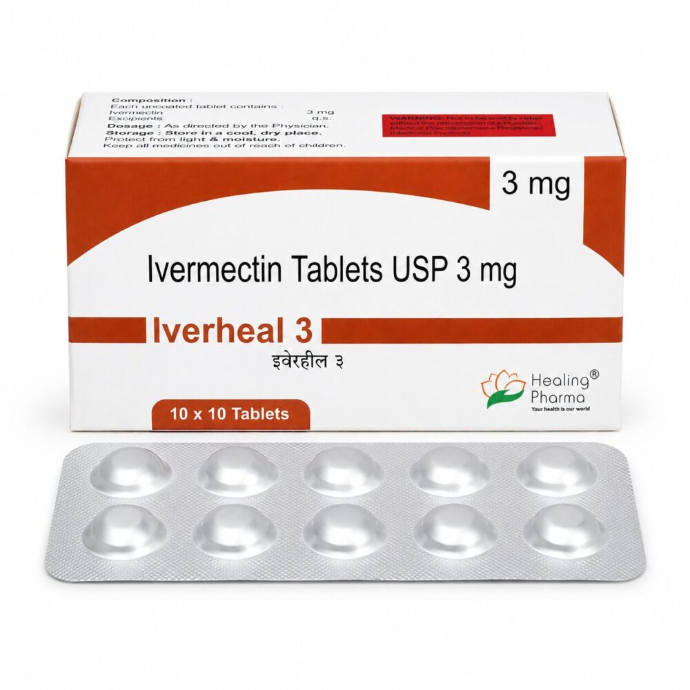 Iverheal 3 mg (Ivermectin Tablets) 1 Iverheal 3 mg - Authentic Ivermectin Tablets for Parasitic Infection Treatment.