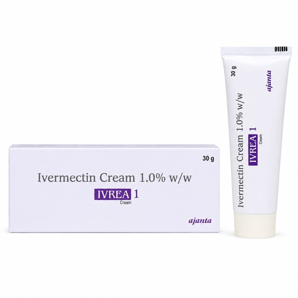 Ivrea 1% Cream (Ivermectin Cream) 3 Ivrea 1.0% WW Cream - Authentic Ivermectin Topical Formulation for Rosacea Relief.