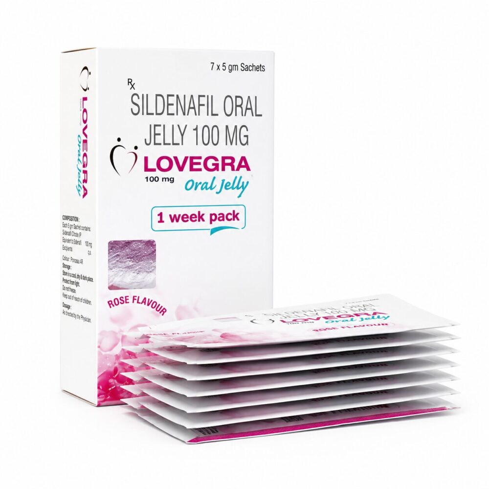 Lovegra Oral Jelly 100 mg (Sildenafil Citrate Oral Jelly) 4 Lovegra Oral Jelly 100mg - Authentic Sildenafil Citrate Jellies for Female Wellness.