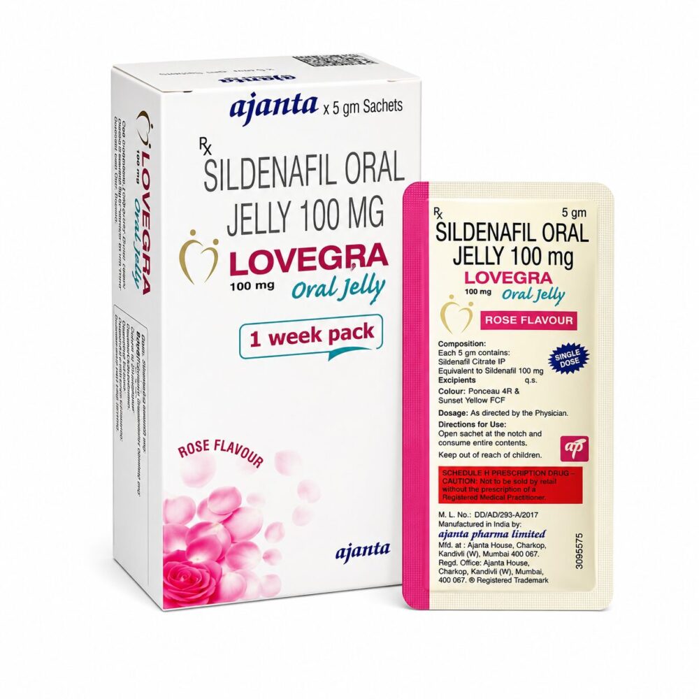 Lovegra Oral Jelly 100 mg (Sildenafil Citrate Oral Jelly) 1 Lovegra Oral Jelly 100 mg - Authentic Sildenafil Citrate Jellies for Female Wellness.