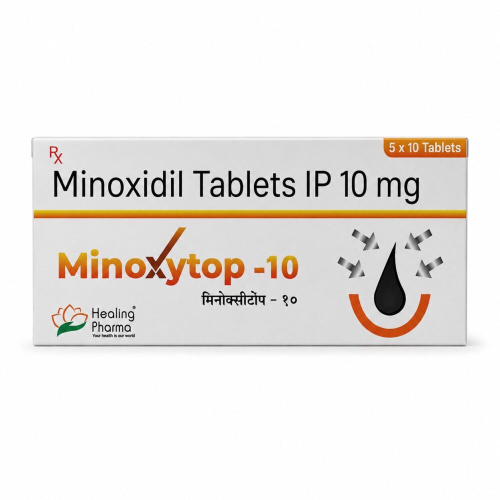 Minoxytop 10 mg (Minoxidil) 2 Minoxytop 10mg (Minoxidil) front box