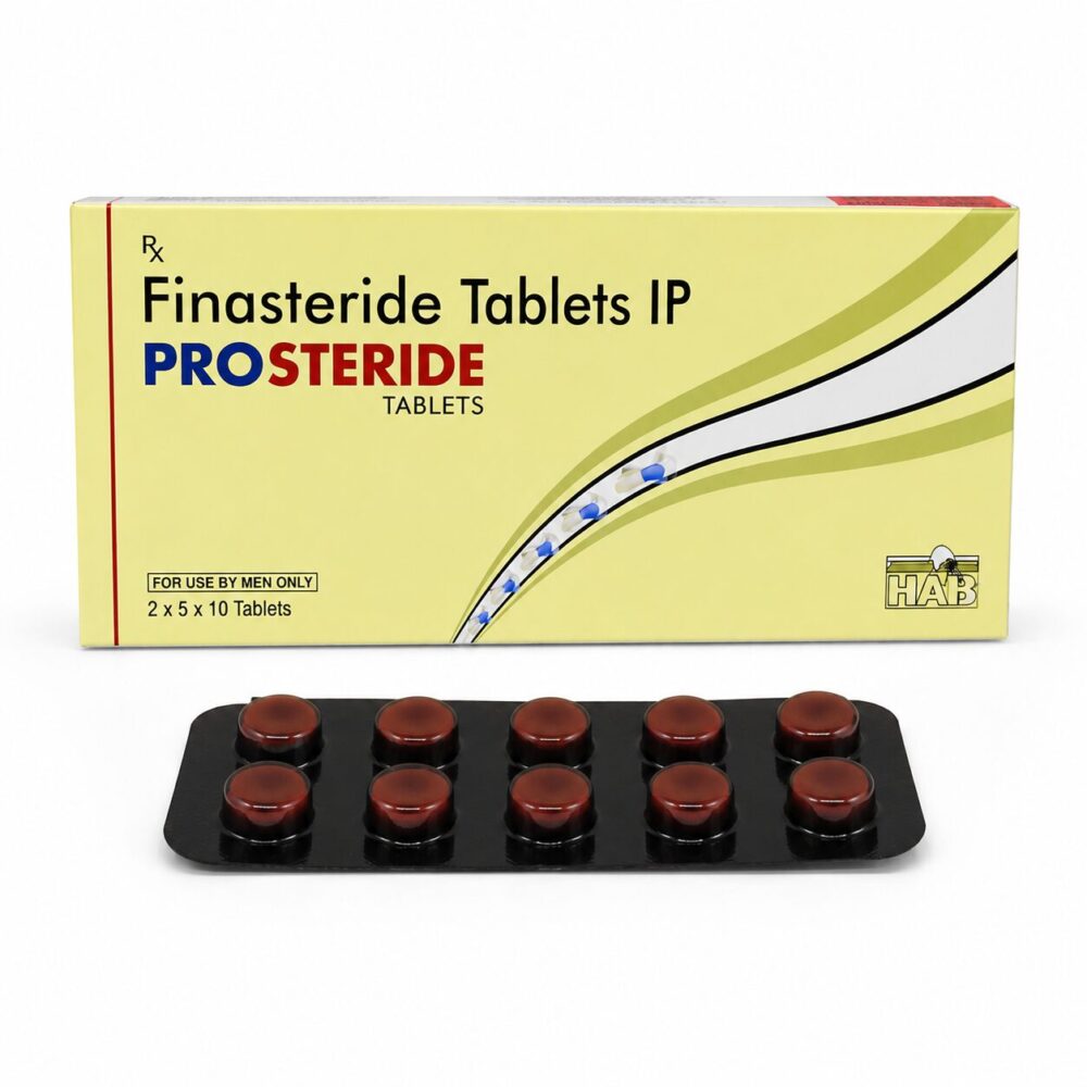 Prosteride 5 mg (Finasteride) 1 Prosteride 5 mg (Finasteride) front box with strip