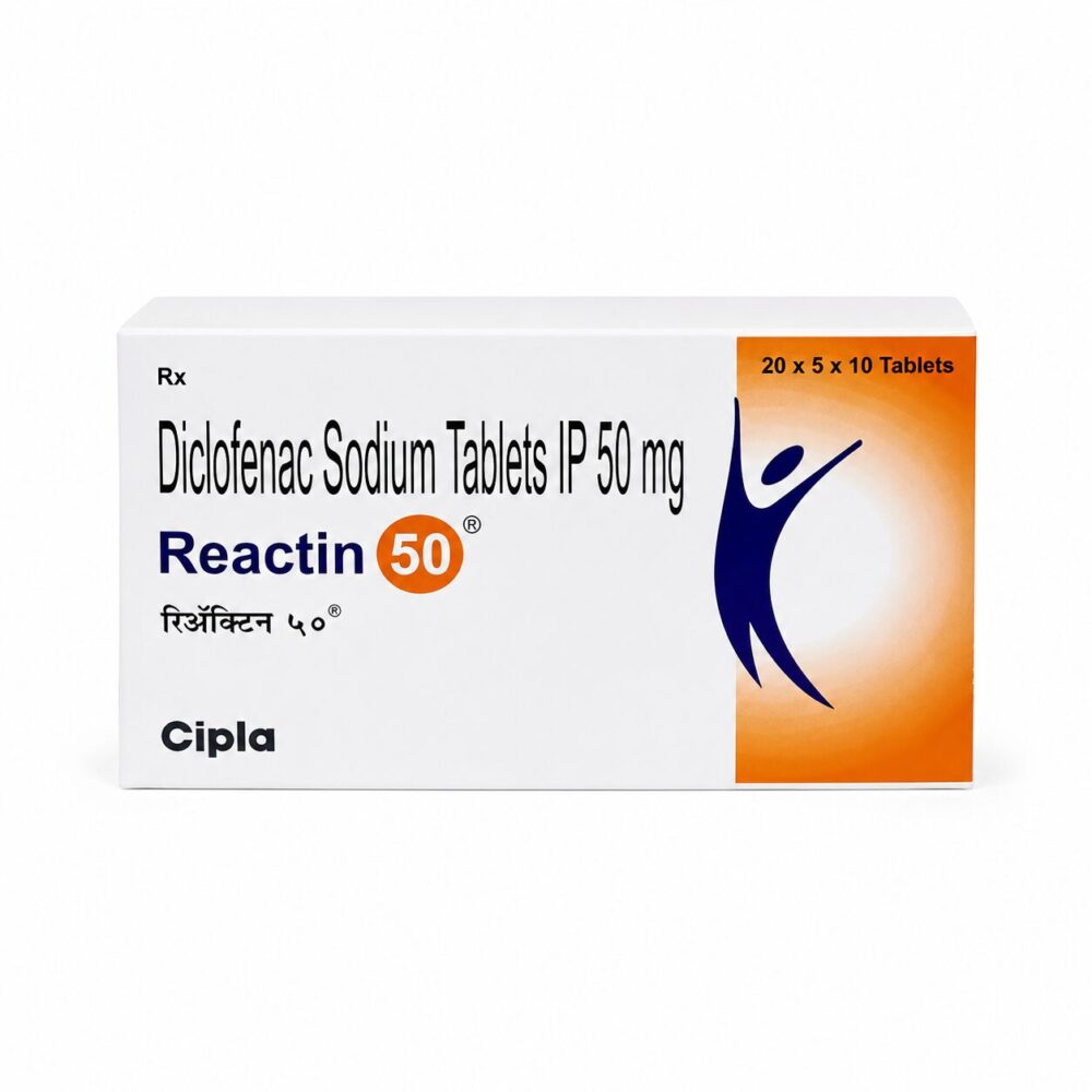 Reactin 50 mg (Diclofenac) 1 Reactin 50 mg (Diclofenac) front box