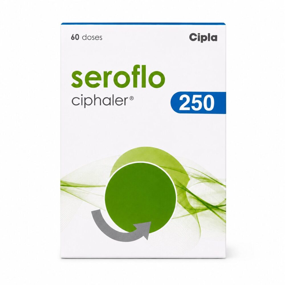 Seroflo 250/50 mcg Multihaler (Fluticasone/Salmeterol) 2 Seroflo 250/50 mcg Multihaler (Fluticasone/Salmeterol) front box
