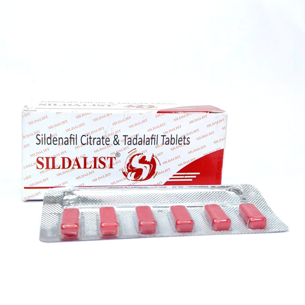 Sildalist 120 mg (Sildenafil Citrate/Tadalafil Tablets) 1 Sildalist 120 mg- Authentic Sildenafil Citrate and Tadalafil Tablets for Dual-Action Support.