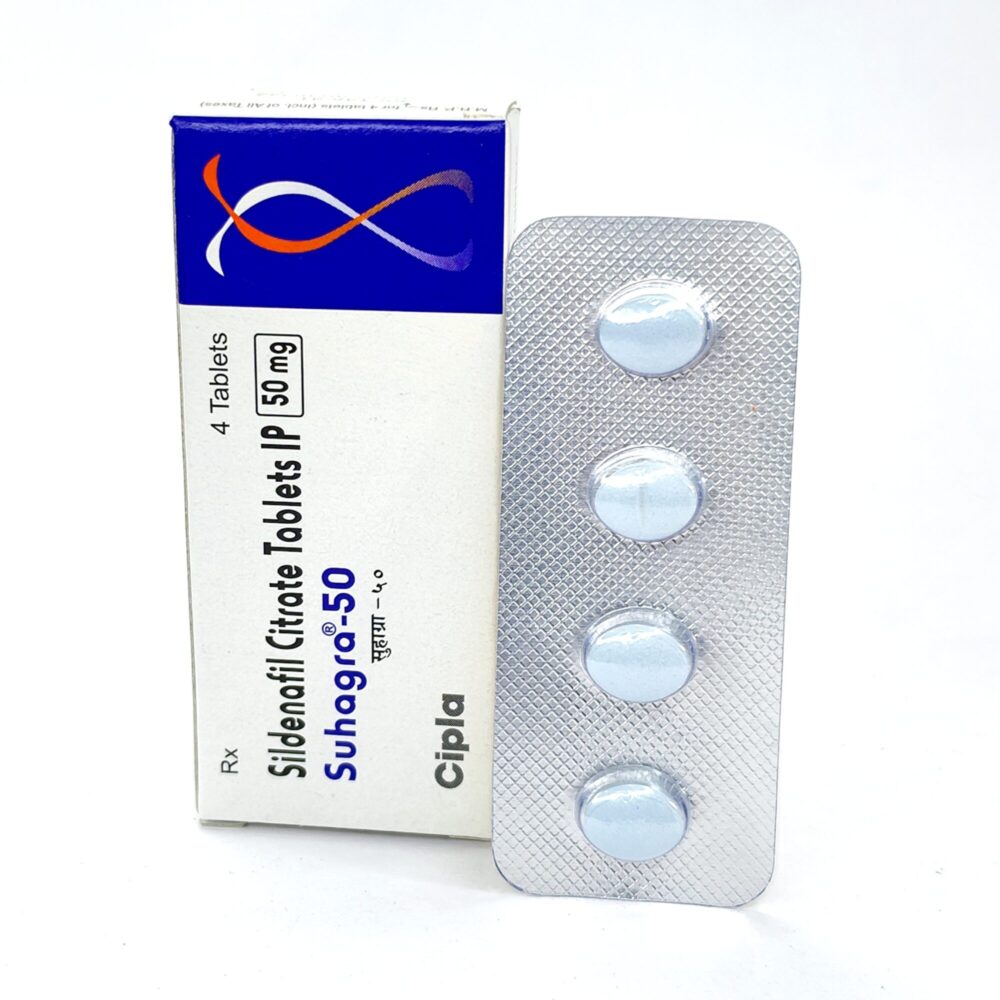 Suhagra 50 mg (Sildenafil Citrate Tablets) 4 Suhagra 50mg - Authentic Sildenafil Citrate Tablets for Vascular Support.