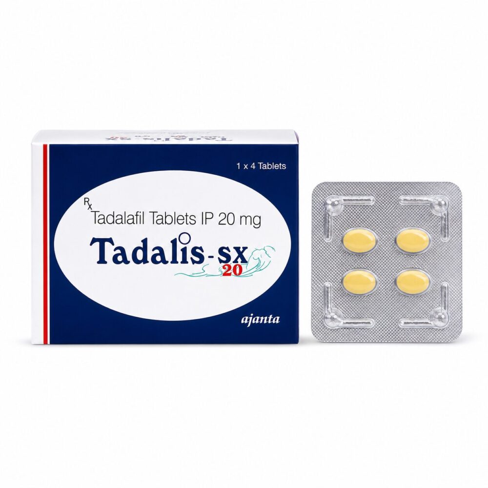 Tadalis SX 20 mg (Tadalafil Tablets) 3 Tadalis sx 20 mg - Authentic Tadalafil Tablets for 36-Hour Performance.