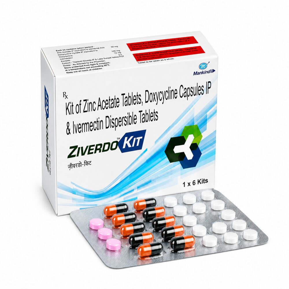 Ziverdo Kit (Ivermectin/Doxycycline/Zinc acetate) 1 Ziverdo Kit